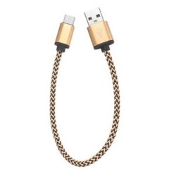 Cable de carga y transferencia r&aacute;pida USB Type-C de nylon trenzado de 0,3 metros 2A