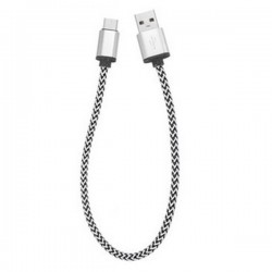 C&acirc;ble en Nylon Tress&eacute; 0.3 m&egrave;tre Type-C USB  charge et transfert rapide 2A