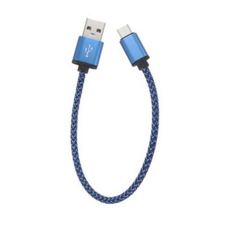 Cable de carga y transferencia rápida USB Type-C de nylon trenzado de 0,3 metros 2A