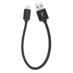Cable de carga y transferencia r&aacute;pida USB Type-C de nylon trenzado de 0,3 metros 2A