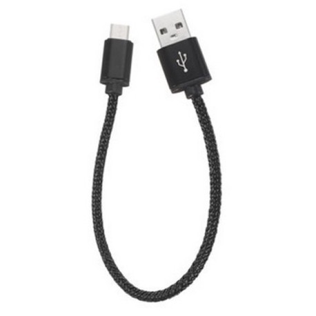 Cable de carga y transferencia rápida USB Type-C de nylon trenzado de 0,3 metros 2A