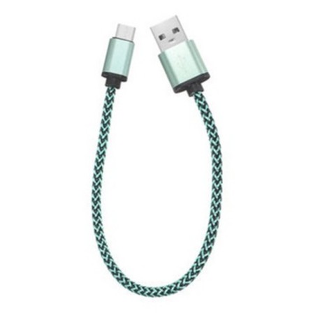Cable de carga y transferencia rápida USB Type-C de nylon trenzado de 0,3 metros 2A