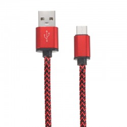 C&acirc;ble en Nylon Tress&eacute; Type-C USB transfert et charge rapide 2.1A