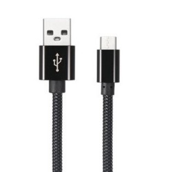 Cable USB Type-C de nylon trenzado de 2,1 A de transferencia y carga r&aacute;pida