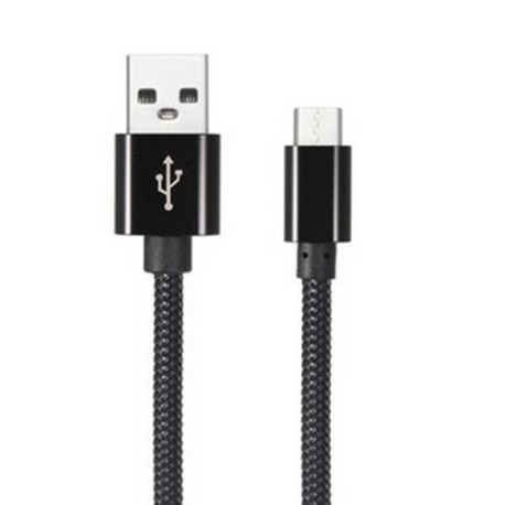 Cable USB tipo C de nailon trenzado, 1 metro, para transferencia de datos y carga rápida a 2,1 A