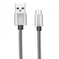 C&acirc;ble en Nylon Tress&eacute; Type-C USB transfert et charge rapide 2.1A