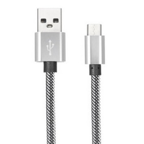 Cable USB tipo C de nailon trenzado, 1 metro, para transferencia de datos y carga rápida a 2,1 A