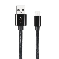 Cable USB Type-C de nylon trenzado de 2,1 A de transferencia y carga r&aacute;pida