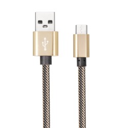Cable USB Type-C de nylon trenzado de 2,1 A de transferencia y carga r&aacute;pida