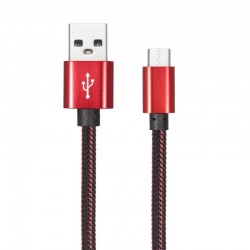 C&acirc;ble en Nylon Tress&eacute; Type-C USB transfert et charge rapide 2.1A