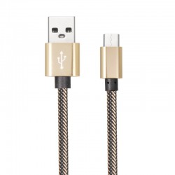 C&acirc;ble en Nylon Tress&eacute; Type-C USB transfert et charge rapide 2.1A