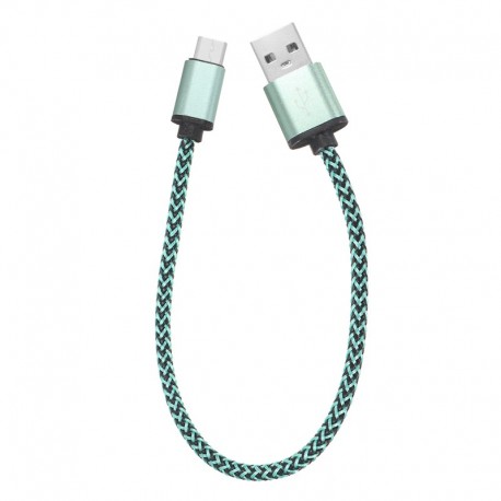 Câble en Nylon Tressé 0.3 mètre Type-C USB  charge et transfert rapide 2A