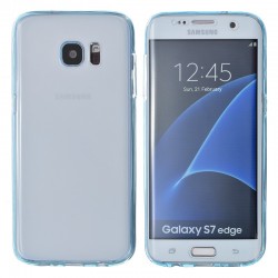 Protection Avant et Arri&egrave;re TPU transparent pour Samsung Galaxy S7 Edge