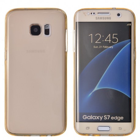 Protección delantera y trasera de TPU transparente para Samsung Galaxy S7 Edge