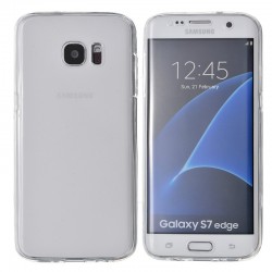 Protection Avant et Arri&egrave;re TPU transparent pour Samsung Galaxy S7 Edge