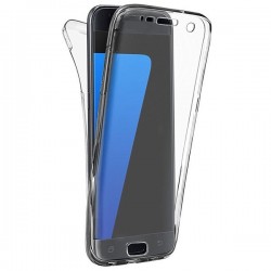 Protection Avant et Arri&egrave;re TPU transparent pour Samsung Galaxy S7 Edge