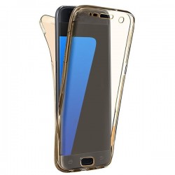 Protection Avant et Arri&egrave;re TPU transparent pour Samsung Galaxy S7 Edge