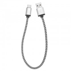 C&acirc;ble en Nylon Tress&eacute; 0.3 m&egrave;tre Type-C USB  charge et transfert rapide 2A