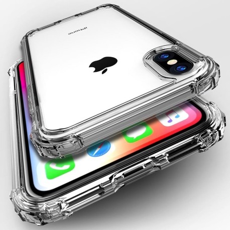 Étui pour iphone de téléphone en Silicone Transparent antichoc 11 X XS XR XS Max 8 7 6 6S Plus couverture arrière de protection 