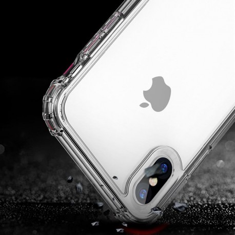 Funda de silicona transparente y resistente a los golpes para iPhone 11, XS, XR, XS Max, 8, 7, 6 y 6S Plus; cubierta trasera pro
