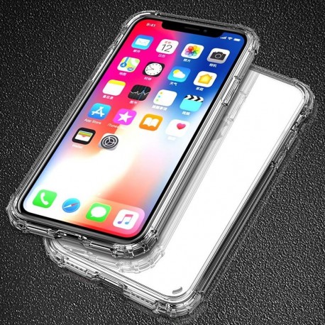 Funda de silicona transparente y resistente a los golpes para iPhone 11, XS, XR, XS Max, 8, 7, 6 y 6S Plus; cubierta trasera pro