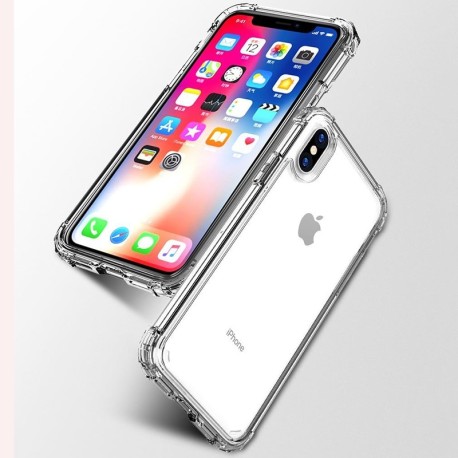 Étui pour iphone de téléphone en Silicone Transparent antichoc 11 X XS XR XS Max 8 7 6 6S Plus couverture arrière de protection 