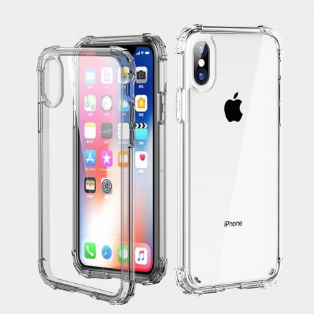 Funda de silicona transparente y resistente a los golpes para iPhone 11, XS, XR, XS Max, 8, 7, 6 y 6S Plus; cubierta trasera pro