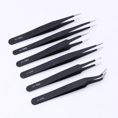 6 mobile phone repair tweezers for iPhone and Android