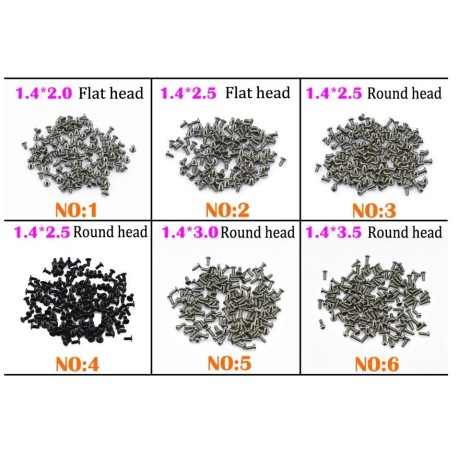  Vis Complète pour Antroid Smartphone 1.4X2.0 2.5 3.0 3.5mm