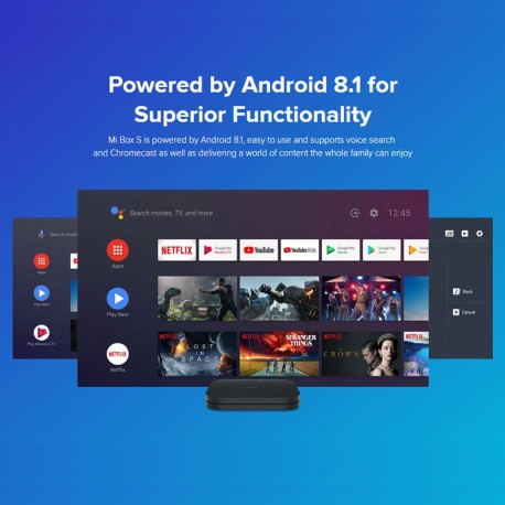 Xiaomi mi TV Box S 4K HDR con Android 8.1, 2 GB, 8 GB, Wi-Fi y Bluetooth. Versión internacional original