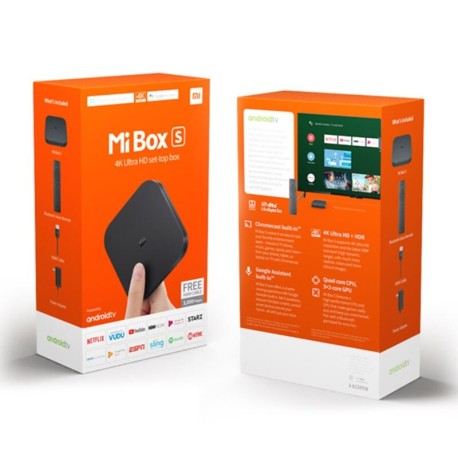 Xiaomi mi TV Box S 4K HDR con Android 8.1, 2 GB, 8 GB, Wi-Fi y Bluetooth. Versión internacional original