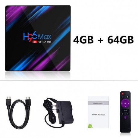 LEMFO h96 max, dispositivo de televisión inteligente con Android 9.0 y asistente de voz