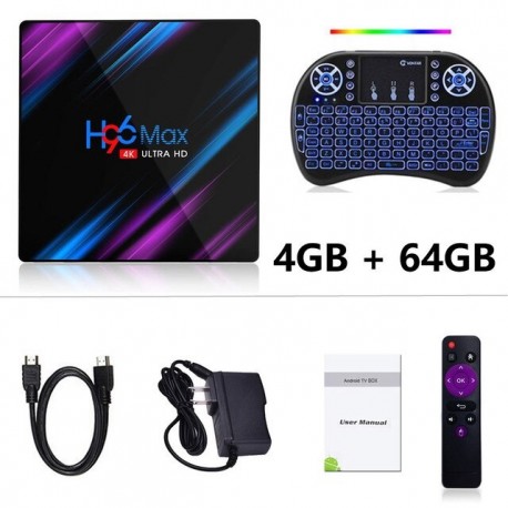 LEMFO h96 max, dispositivo de televisión inteligente con Android 9.0 y asistente de voz