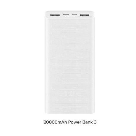 Xiaomi Mi Power Bank 3 polímero Li-ION 20000 mAh carga Nintendo Switch, o portátiles.