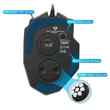  Souris gamers pas cher Rocketek 16400dpi 19 boutons programmable