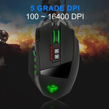  Souris gamers pas cher Rocketek 16400dpi 19 boutons programmable