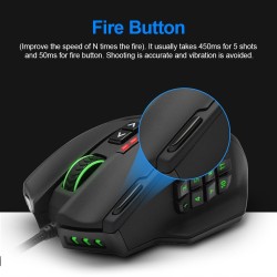  Rat&oacute;n gamer barato Rocketek 16400dpi 19 botones programables
