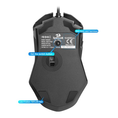 Redragon Ranger M910 RGB USB souris de jeu filaire 