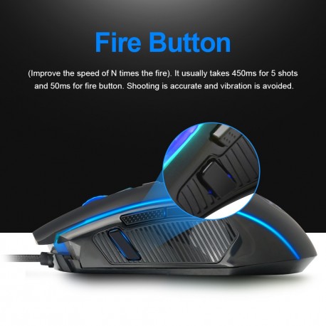 Redragon Ratón para juegos con cable USB Ranger M910 RGB 