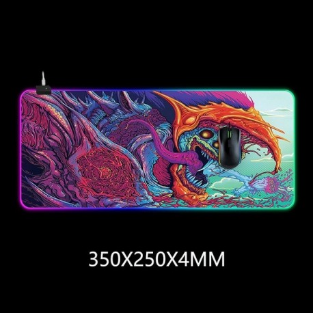 Alfombrilla para ratón para gamers RGB extragrande, edición 2020, con conexión USB y retroiluminación 