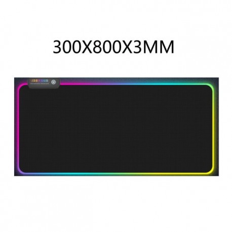 Alfombrilla para ratón para gamers RGB extragrande, edición 2020, con conexión USB y retroiluminación 