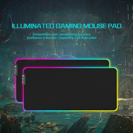 Tapis de souris gamers RGB Extra Large édition 2020 USB Rétroéclairé 