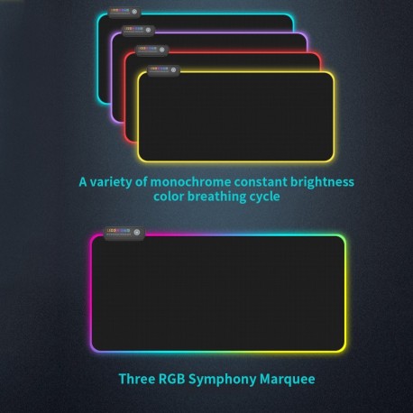 Tapis de souris gamers RGB Extra Large édition 2020 USB Rétroéclairé 