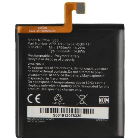 cAT S60 reparación de la batería