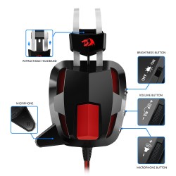  auriculares est&eacute;reo para jugadores Redragon H201 