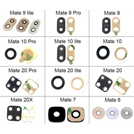 vitre cache caméra Huawei Mate 30 Pro, Mate 20, Mate 20X, Mate 10, Mate 10 Lite, Mate 9...