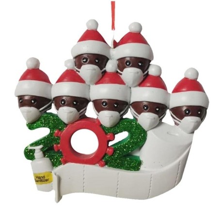 Décoration de père Noël suspendus anti covid 19