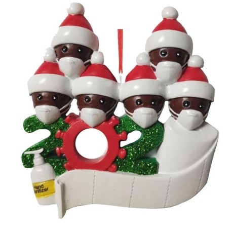 Décoration de père Noël suspendus anti covid 19