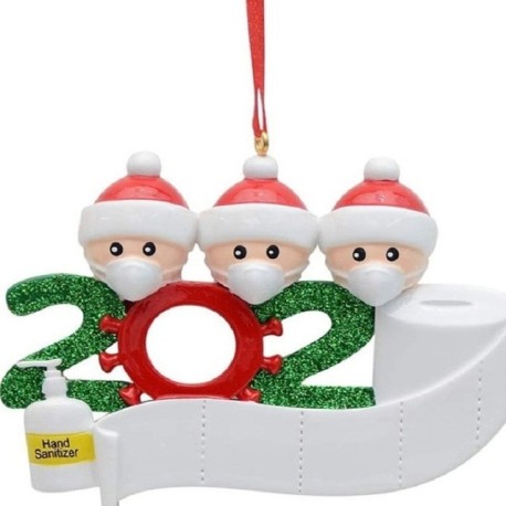 Décoration de père Noël suspendus anti covid 19