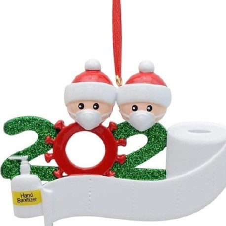 Décoration de père Noël suspendus anti covid 19
